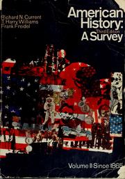 Front cover of American history by Richard N. Current