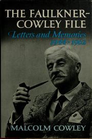 Cover of The Faulkner-Cowley file by Malcolm Cowley