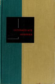 Cover of Intermediate algebra by Lovincy J. Adams