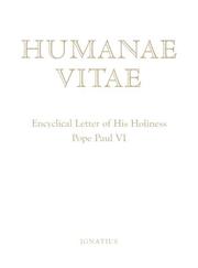 Cover of Humanae vitae by Catholic Church. Pope (1963-1978 : Paul VI)