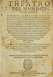 Cover of Theatro del mundo, y del tiempo by Giovanni Paolo Gallucci