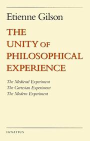 Front cover of The Unity of Philosophical Experience by Étienne Gilson