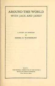Front cover of Around the world with Jack and Janet by Norma R. Waterbury
