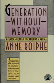 Cover of Generation without memory by Anne Richardson Roiphe