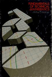 Front cover of Fundamentals of technical mathematics by Arthur D. Kramer