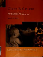 Cover of Close relations by Susan A. McDaniel