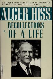 Front cover of Recollections of a life by Alger Hiss