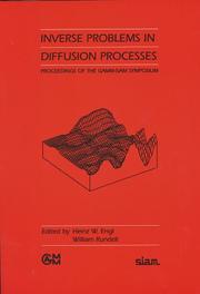 Front cover of Inverse problems in diffusion processes by GAMM-SIAM Symposium (1994 Lake St. Wolfgang)