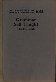 Cover of Grammar self taught by Lloyd E. Smith