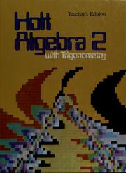 Front cover of Holt algebra 2 by Eugene Douglas Nichols