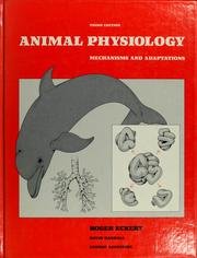 Cover of Animal physiology by Roger Eckert
