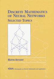 Front cover of Discrete Mathematics of Neural Networks by Martin Anthony