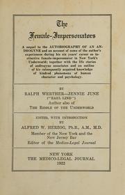 Front cover of The Female-Impersonators by Jennie June