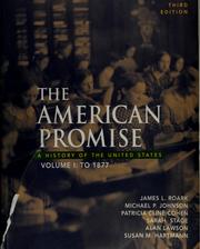 Front cover of The American promise by James L. Roark