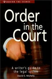 Front cover of Order in the Court by David S. Mullally