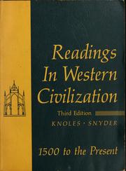 Front cover of Readings in Western civilization by George Harmon Knoles