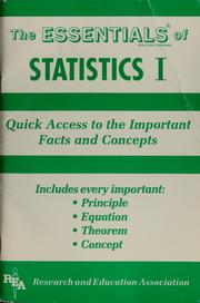 Front cover of The Essentials of statistics I by Emil G. Milewski