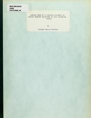 Front cover of Surface wake of a circular cylinder in dilute aqueous solutions of poly (ethylene oxide) by Michael Henry Fletcher
