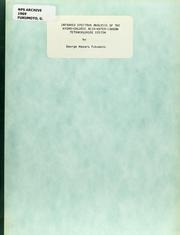Front cover of Infrared spectrum analysis of the hydrochloric acid-water-carbon tetrachloride system by George Masaru Fukumoto