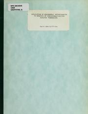 Front cover of Application of holographic interferometry to analysis of sinusoidally-excited acoustic transducers by David John Griffiths