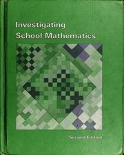 Cover of Investigating School Mathematics by Robert E. Eicholz