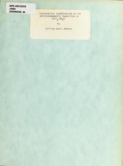 Front cover of Calorimetric investigation of the antiferromagnetic transition in NiCl(2).6H(2)O by W. L. Johnson