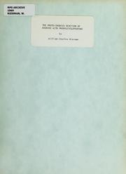 Front cover of The pho-induced reaction of bromine with phenylcyclopropane by William Charles Nierman