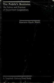 Front cover of The public's business by Annmarie Hauck Walsh