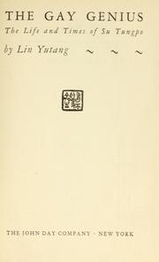 Front cover of The gay genius by Lin, Yutang