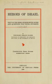 Front cover of Heroes of Israel by Theodore Gerald Soares