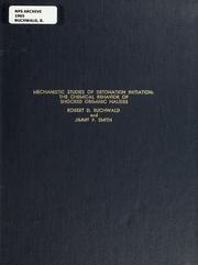 Front cover of Mechanistic studies of detonation initiation by Robert D. Buchwald