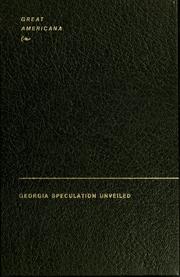 Cover of Georgia speculation unveiled by Abraham Bishop