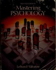 Cover of Mastering psychology by Lester A. Lefton