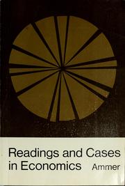 Front cover of Readings and cases in economics by Dean S. Ammer