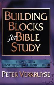 Cover of Building blocks for Bible study by Peter Verkruyse