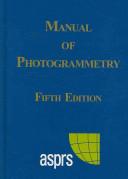 Front cover of Manual of photogrammetry by American Society of Photogrammetry.