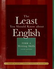 Front cover of The least you should know about English by Paige Wilson