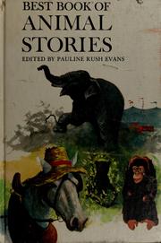 Cover of Best book of animal stories by Pauline Rush Evans