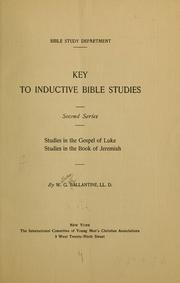 Front cover of Key to inductive Bible studies by William Gay Ballantine