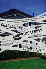 Cover of Confessions of a subprime lender by Richard Bitner