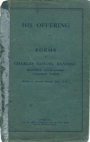 Cover of His offering by Charles Samuel Bannell