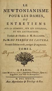 Cover of Le Newtonianisme pour les dames by Algarotti, Francesco conte
