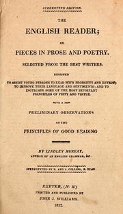 Front cover of The English reader by Lindley Murray