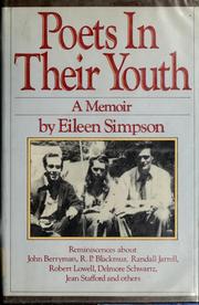 Cover of Poets in their youth by Eileen B. Simpson