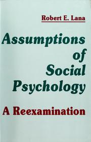 Front cover of Assumptions of social psychology by Robert E. Lana