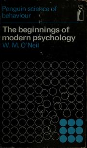 Front cover of The beginnings of modern psychology by W. M. O'Neil