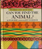 Front cover of Can you find the animal? by Wilda S. Ross