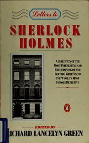 Front cover of Letters to Sherlock Holmes by Richard Lancelyn Green