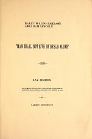 Front cover of Man shall not live by bread alone by Jarvis Dinsmoor