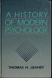 Cover of A history of modern psychology by Thomas Hardy Leahey